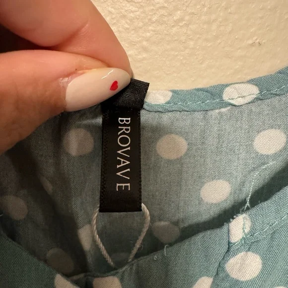 Polka Dot Maxi Dress in Teal - Picture 8 of 10